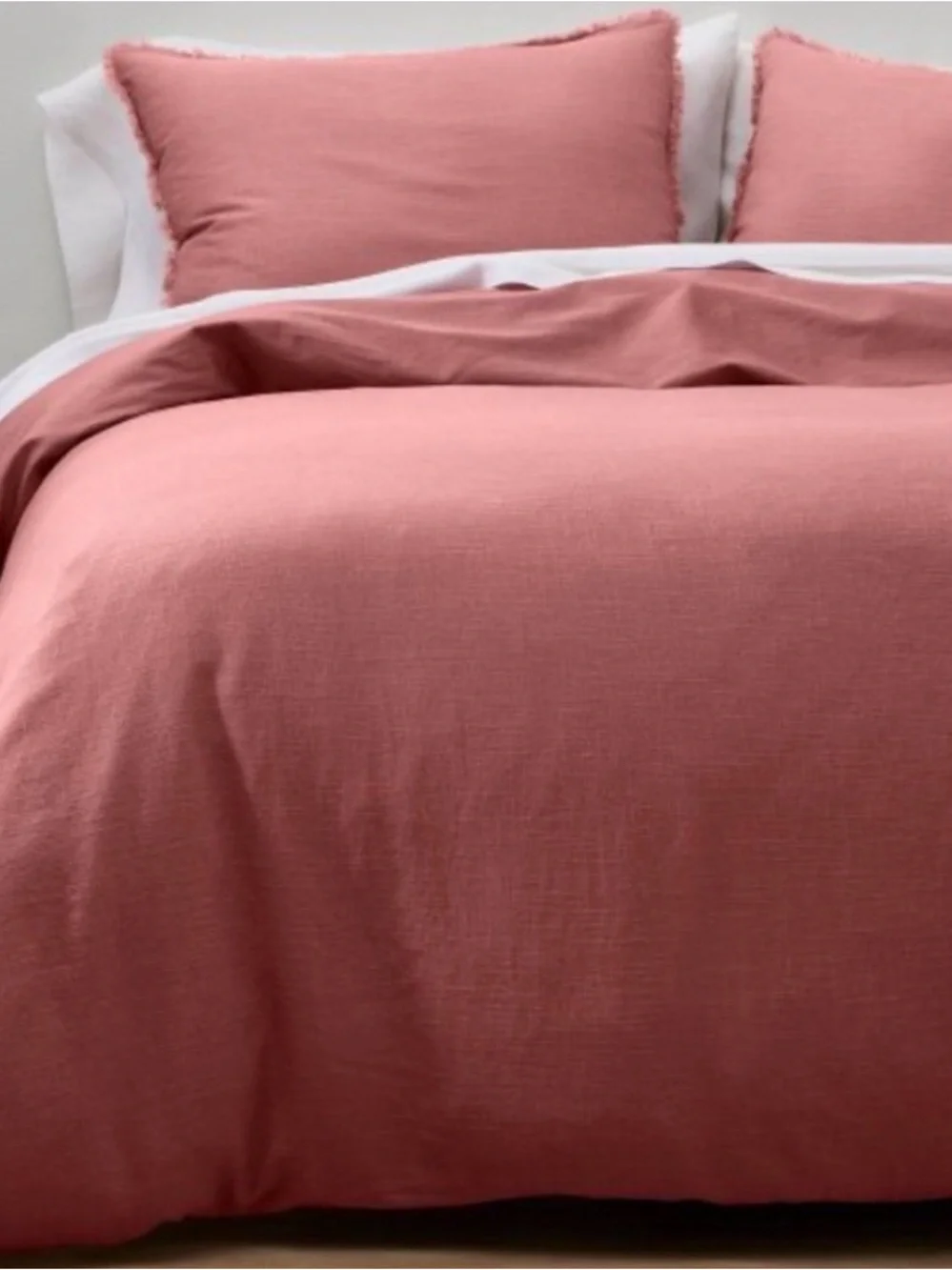 Washed Linen Duvet Cover in Dusty Rose - Soft Everyday Bedding